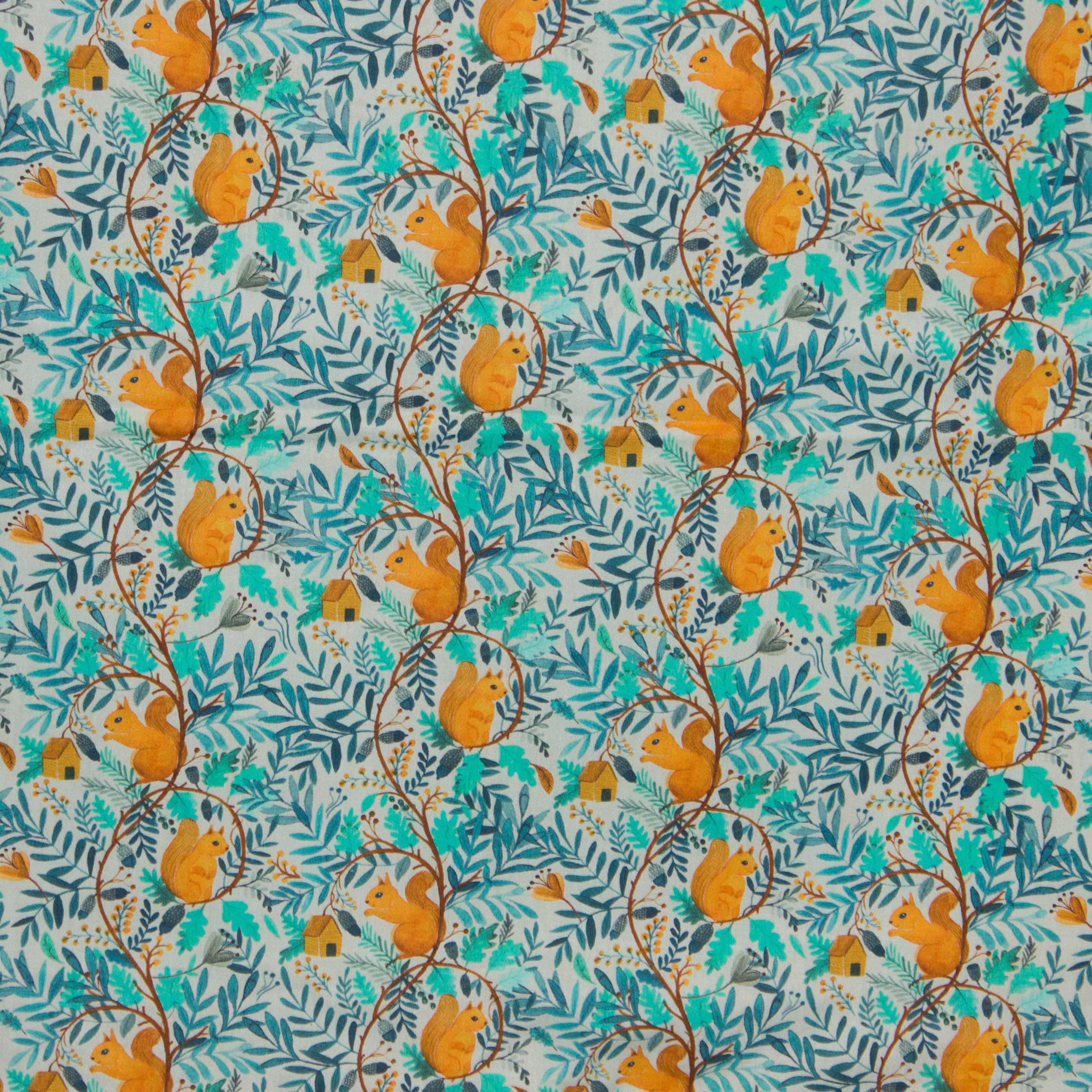 Witte poplin eekhoornwereld  - katia